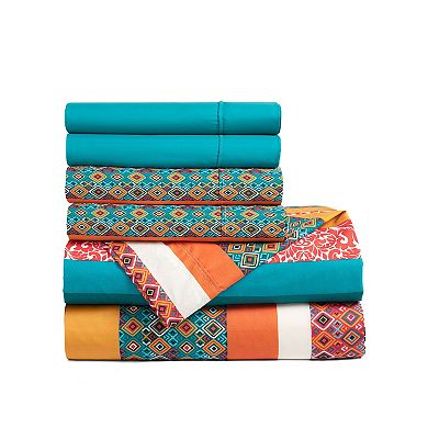 Lush Decor Boho Stripe Soft Sheet Set with Pillowcases