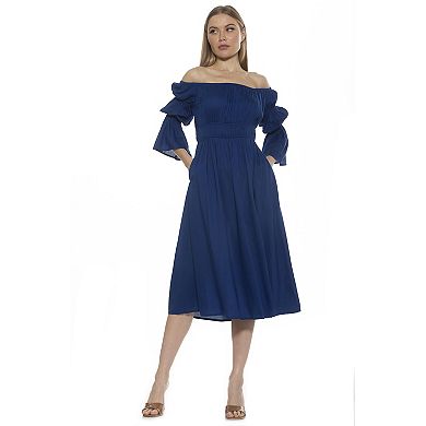 Women's ALEXIA ADMOR Rey Off-the-Shoulder Midi Dress