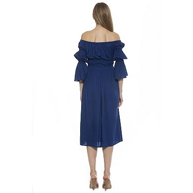 Women's ALEXIA ADMOR Rey Off-the-Shoulder Midi Dress