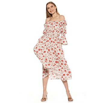 Women's ALEXIA ADMOR Rey Off-the-Shoulder Midi Dress