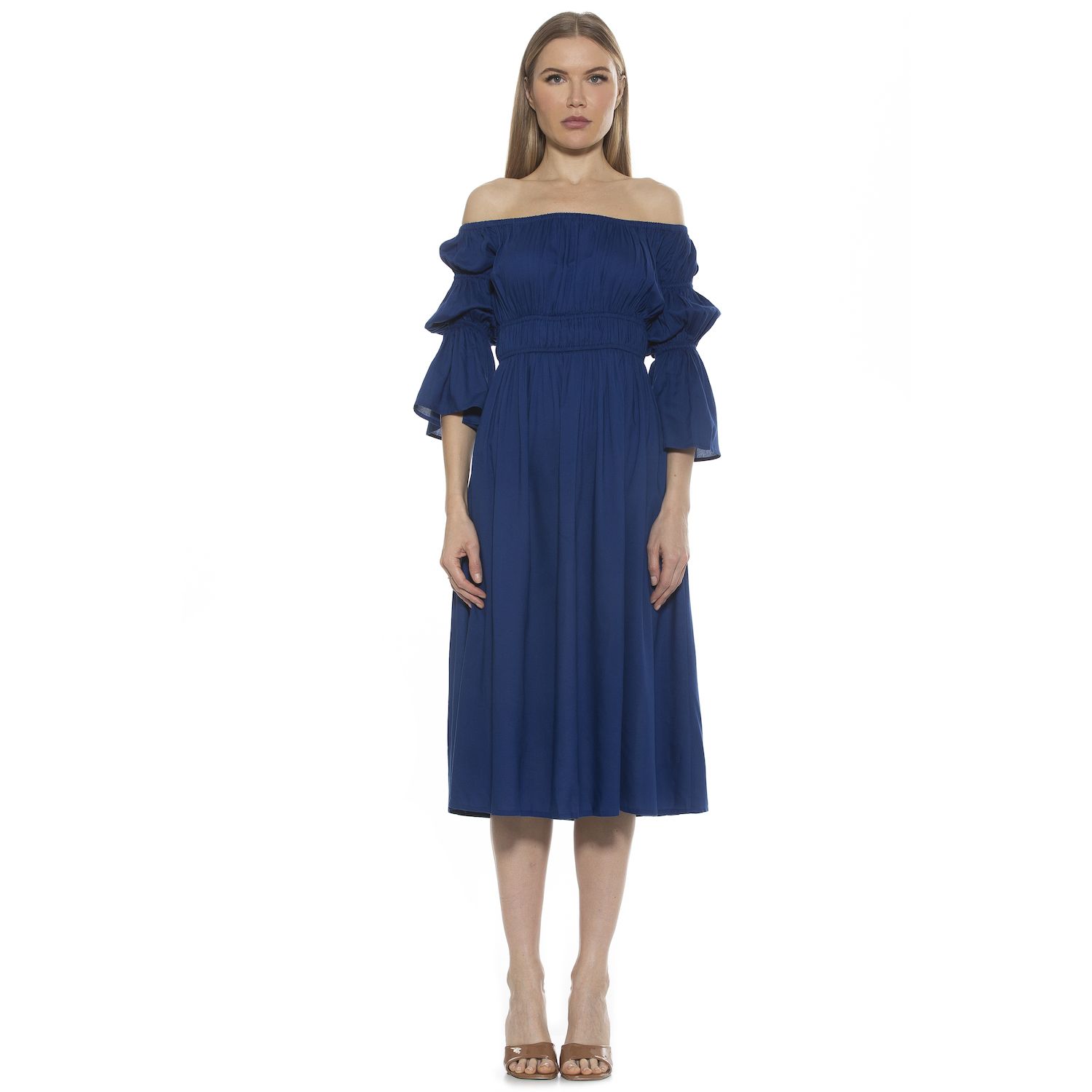 Женские платья ALEXIA ADMOR Rey Off-the-Shoulder Midi Dress