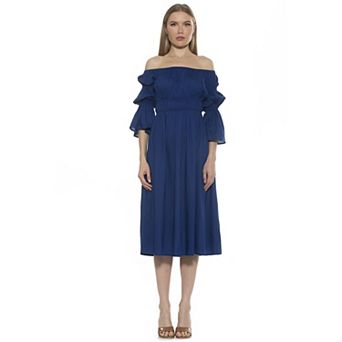 Women's ALEXIA ADMOR Rey Off-the-Shoulder Midi Dress