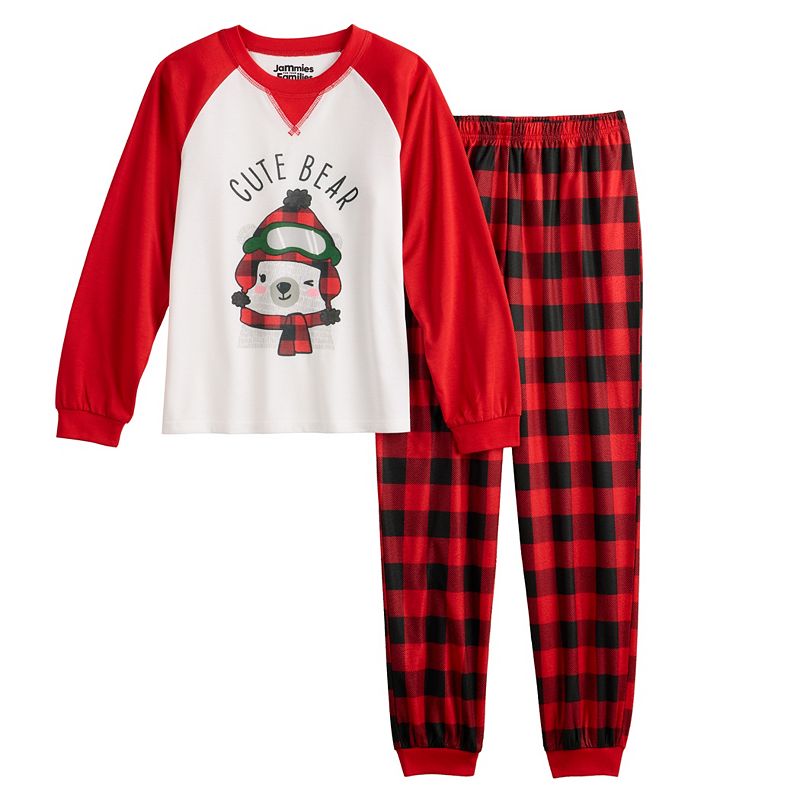 Girls 4-18 Jammies For Your Families Beary Cool Cute Bear Pajama Set b