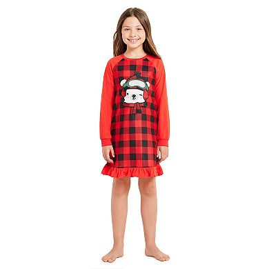 Girls 4-16 Jammies For Your Families® Beary Cool Dolly & Me Nightgown ...