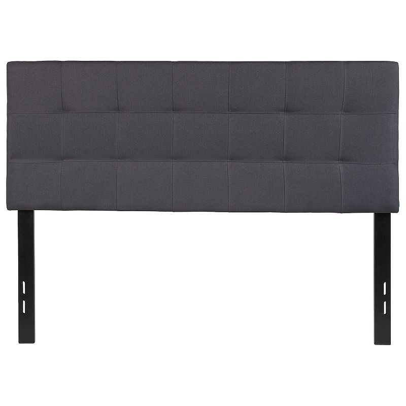 Flash Furniture Bedford Tufted Upholstered Queen Size Headboard in Dark Gray Fabric