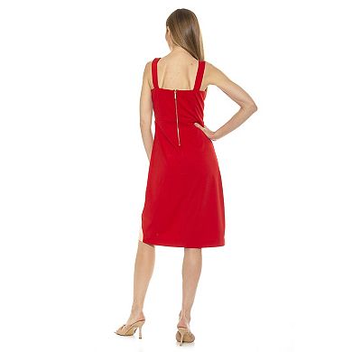 Women's ALEXIA ADMOR Marissa Colorblock A-Line Midi Dress