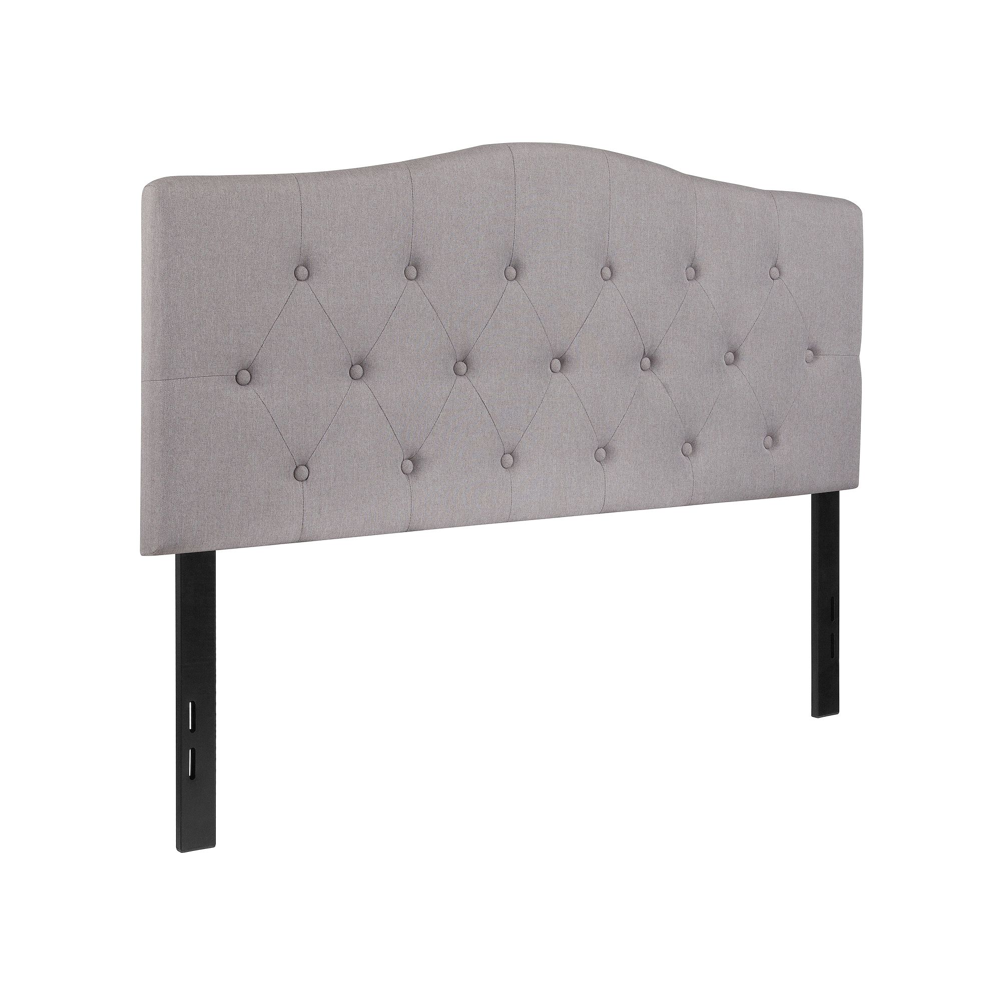 Flash Furniture Cambridge Tufted Upholstered Headboard, Light Gray