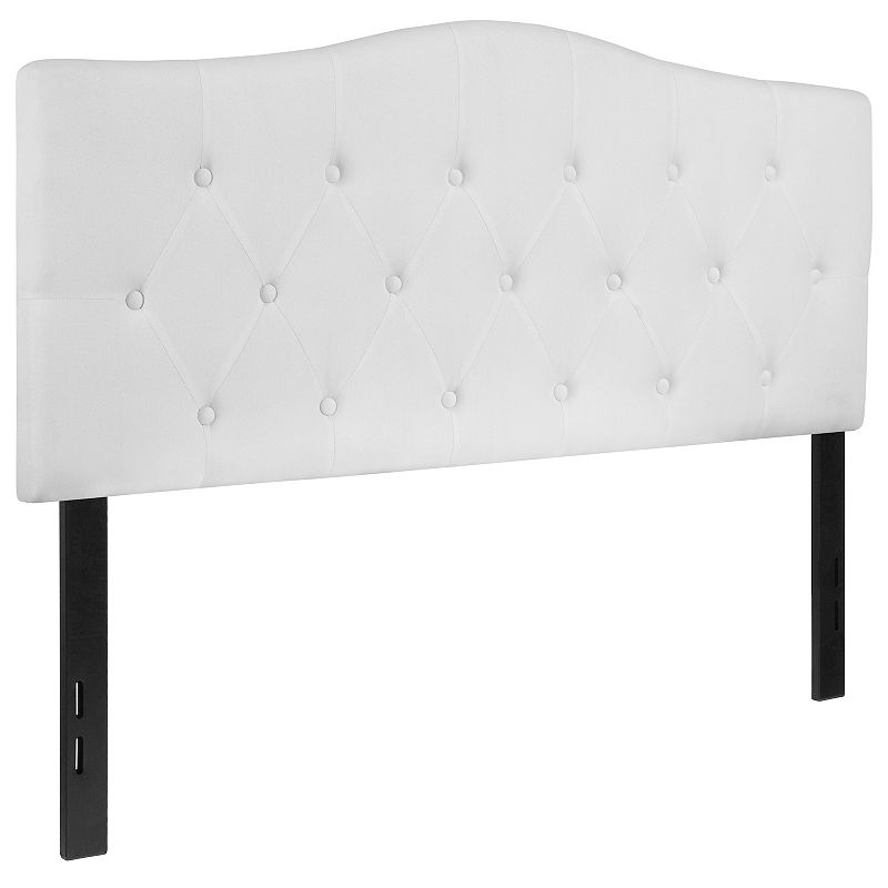 Flash Furniture Cambridge Tufted Upholstered Headboard, White, Queen