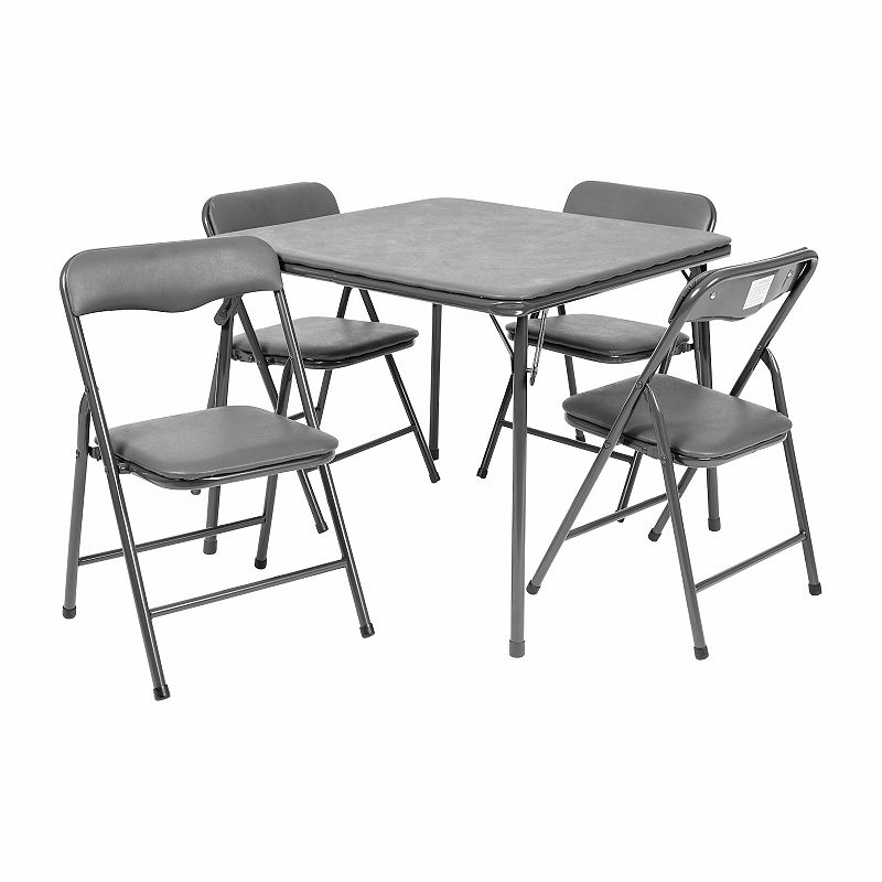 Kids Flash Furniture Folding Table & Chair 5-piece Set, Grey