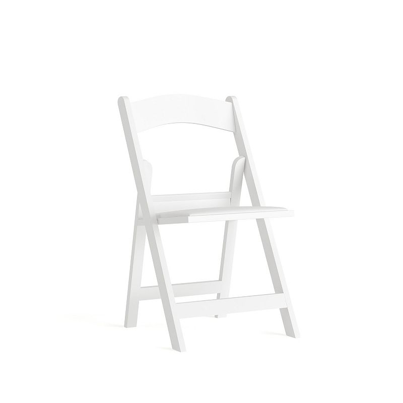 Flash Furniture Hercules™ Folding Chair - White Resin – 1000LB Weight Capacity - Comfortable Event Chair - Light Weight Folding Chair