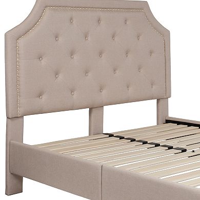 Flash Furniture Brighton Tufted Upholstered Platform Bed