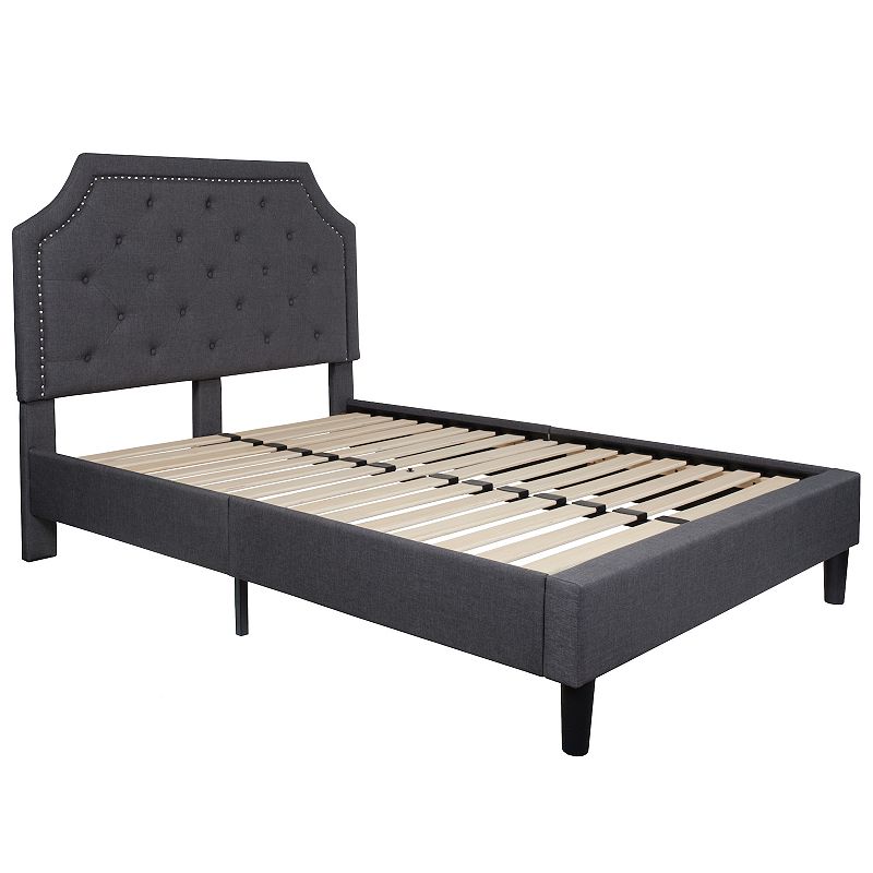 Flash Furniture Brighton Tufted Upholstered Platform Bed, Grey, King