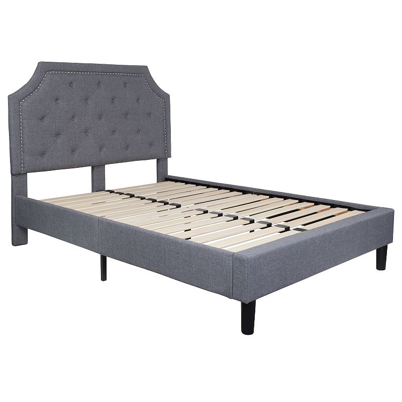 Flash Furniture Brighton Tufted Upholstered Platform Bed, Grey, Twin
