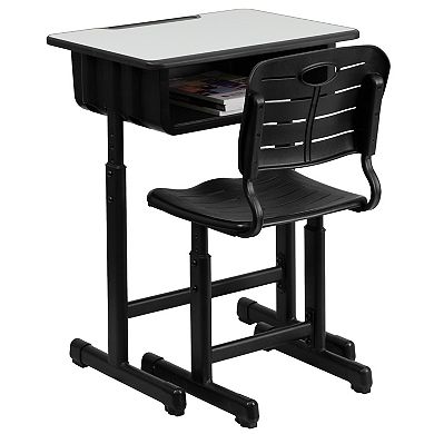 Flash Furniture Adjustable Height Student Desk & Chair 2-piece Set