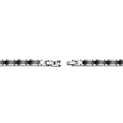 Men's 8.5 Inch Black Stainless Steel Bracelet - Bold Link Design With Masculine Style