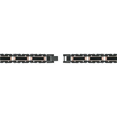 LYNX Men's Stainless Steel Cable Link Bracelet