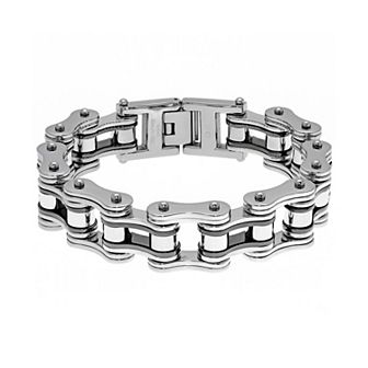 LYNX Men's Stainless Steel Motorcycle Chain Bracelet