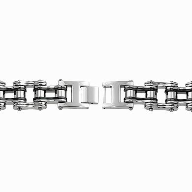 LYNX Men's Stainless Steel Motorcycle Bracelet