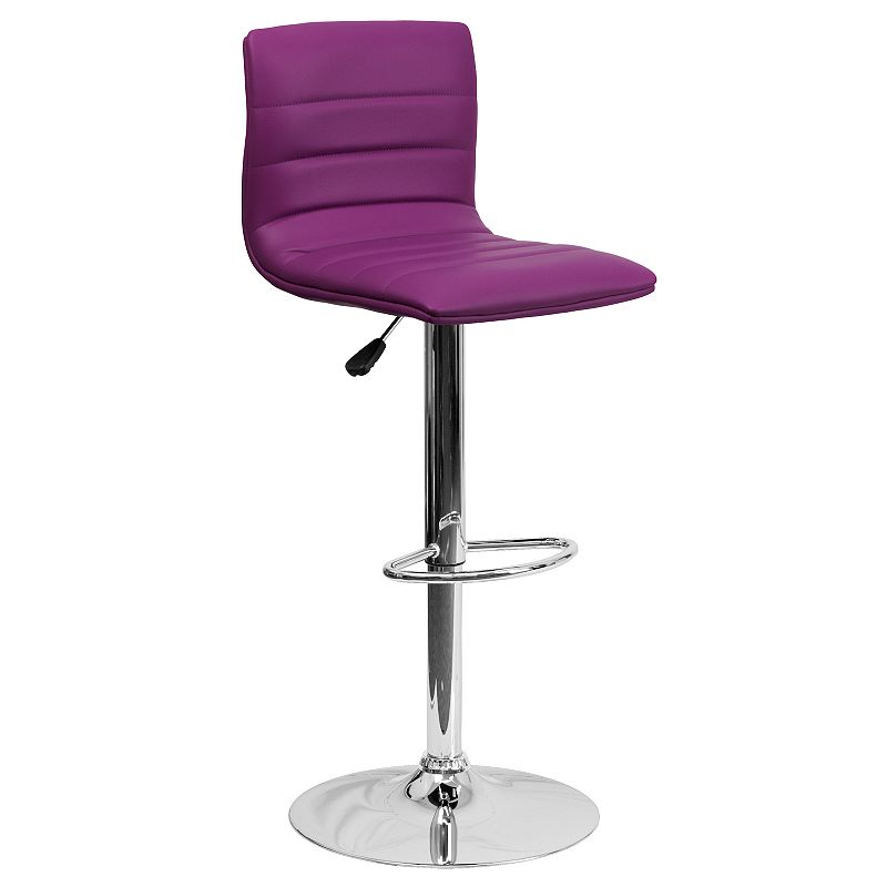 Flash Furniture Modern Adjustable Swivel Bar Stool, Purple
