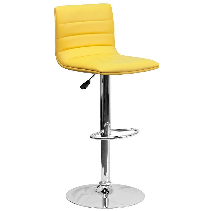 Flash Furniture Modern Adjustable Swivel Bar Stool, Yellow