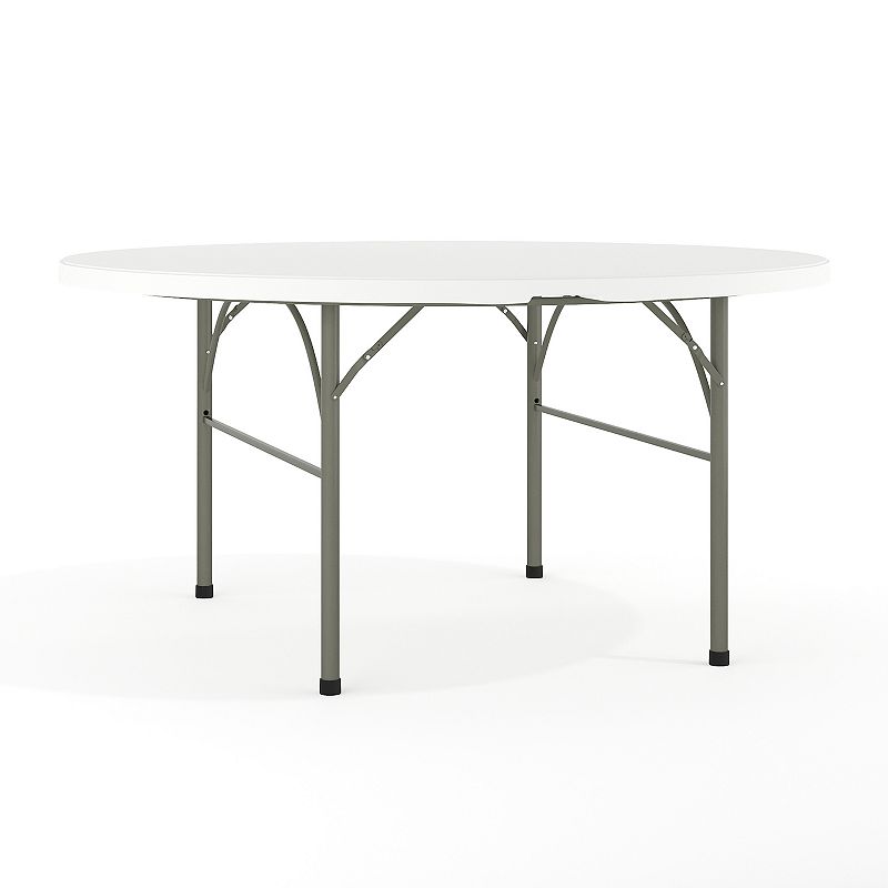 Flash Furniture 5-ft. Round Bi-Fold Folding Table, White
