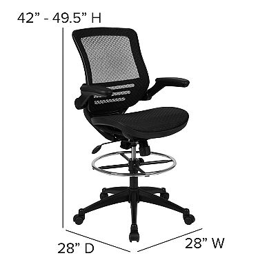 Flash Furniture Mid-Back Mesh Drafting Office Chair