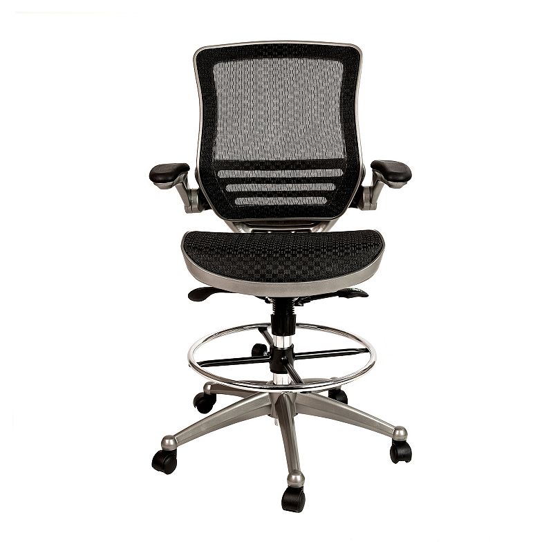 Flash Furniture Mid-Back Mesh Drafting Office Chair, Black