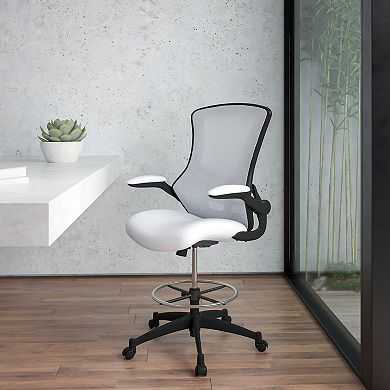 Flash Furniture Mid-Back Mesh Ergonomic Drafting Office Chair