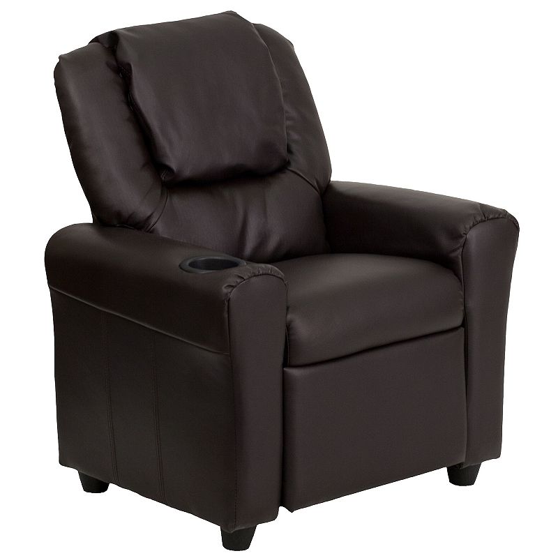 Kids Flash Furniture Contemporary Recliner Arm Chair, Brown