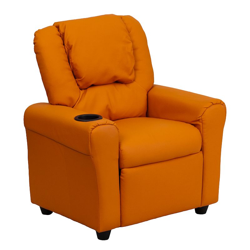 Kids Flash Furniture Contemporary Recliner Arm Chair, Orange