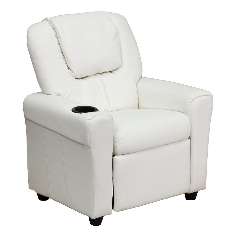 Kids Flash Furniture Contemporary Recliner Arm Chair, White