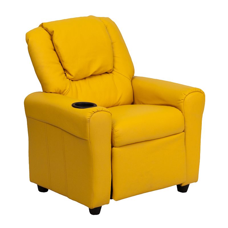 Kids Flash Furniture Contemporary Recliner Arm Chair, Yellow