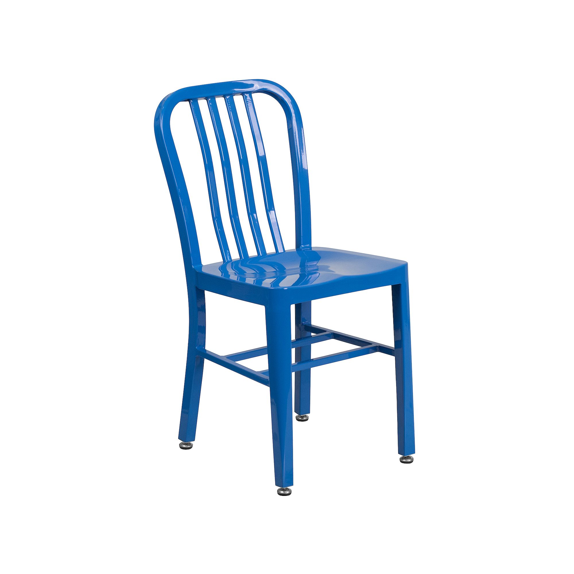 Flash Furniture Commercial Grade Indoor / Outdoor Dining Chair, Blue
