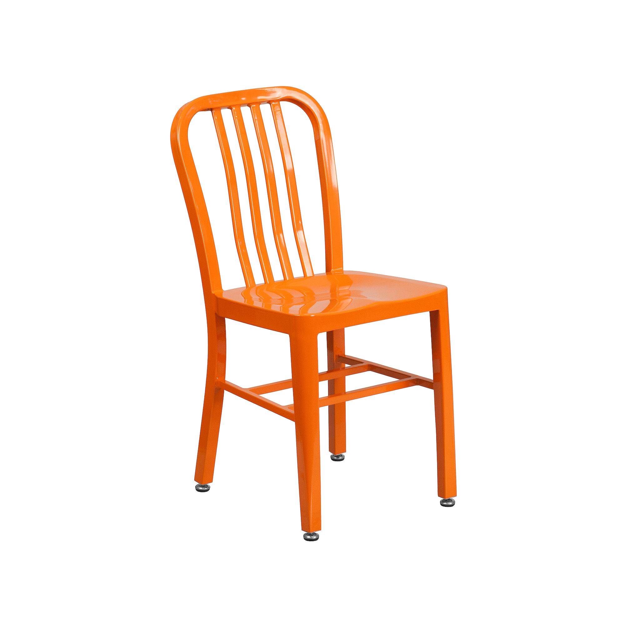 Flash Furniture Commercial Grade Indoor / Outdoor Dining Chair, Orange