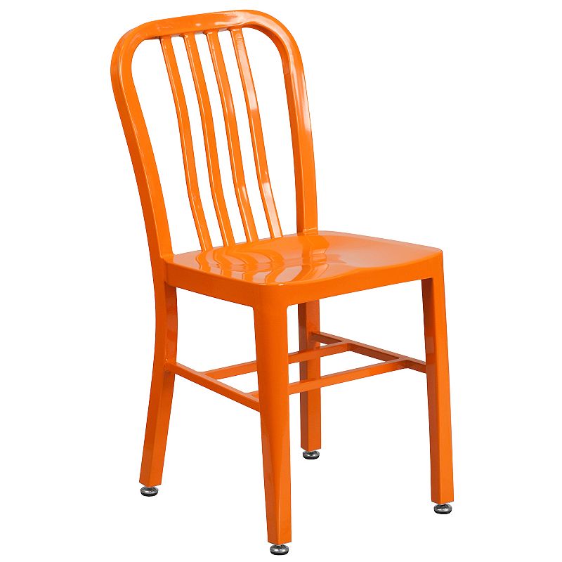 Flash Furniture Commercial Grade Indoor / Outdoor Dining Chair, Orange