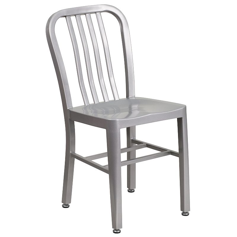 Flash Furniture Commercial Grade Indoor / Outdoor Dining Chair, Grey