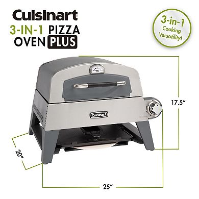 Cuisinart® 3-in-1 Pizza Oven, Griddle & Grill