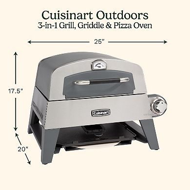 Cuisinart® 3-in-1 Pizza Oven, Griddle & Grill