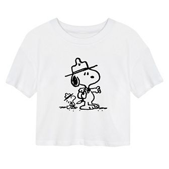 Juniors' Peanuts Scout Pals Graphic Cropped Tee