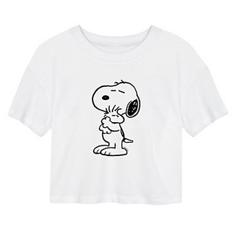 Juniors' Peanuts Woodstock Graphic Cropped Tee