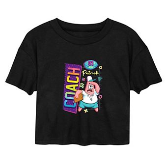 Juniors' SpongeBob SquarePants Patrick Graphic Cropped Tee