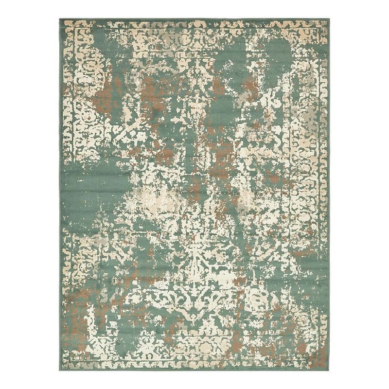 Unique Loom Mirage Tuareg Rug, Green, 8Ft Rnd