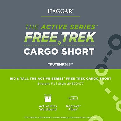 Big & Tall Haggar The Active Series Straight-Leg Flat-Front Trek Cargo Shorts