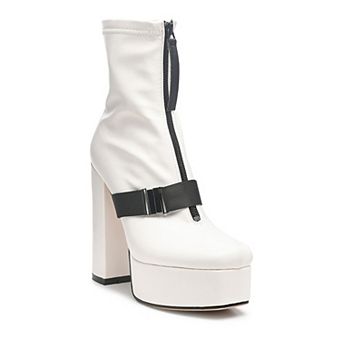 London Rag Boomer Women's Block Heel Ankle Boots