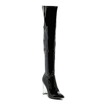 London Rag Noire Women's Thigh High Boots