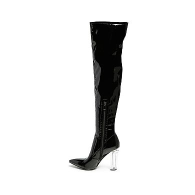 London Rag Noire Women's Thigh High Boots