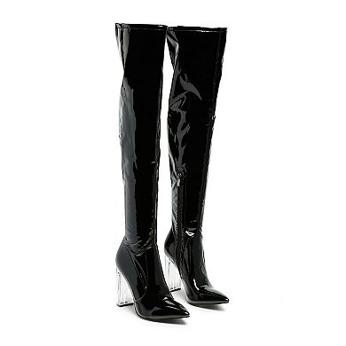 London Rag Noire Women's Thigh High Boots