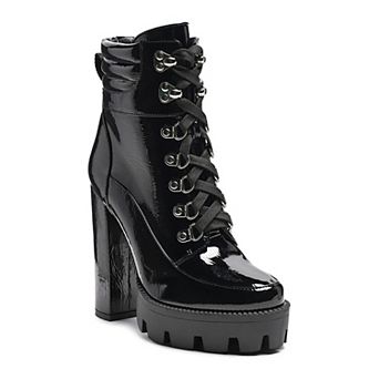 London Rag Stopper Women's Block Heel Ankle Boots