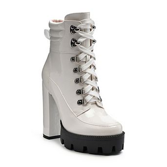 London Rag Stopper Women's Block Heel Ankle Boots