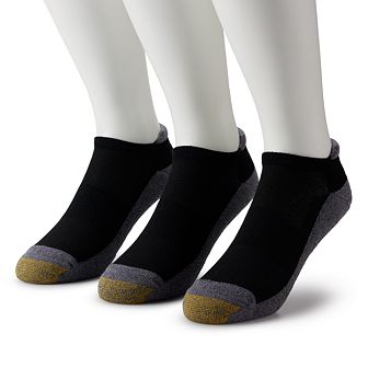 Men's GOLDTOE® 3-pack Wellness Mild Compression No Show Tab Socks